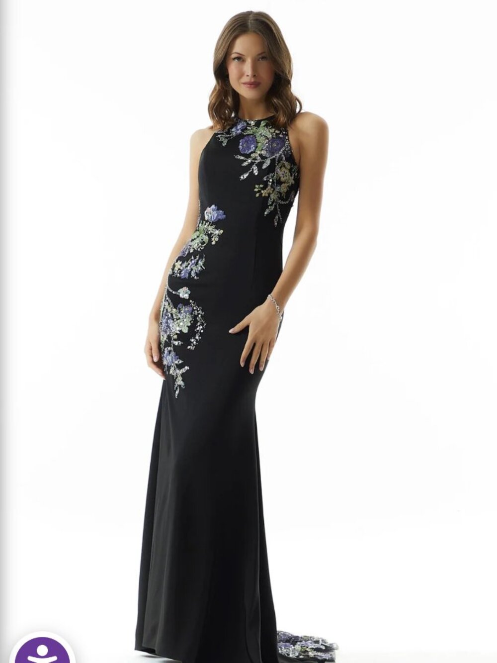 MGNY by Morilee 73006 Beaded Floral Evening Gown